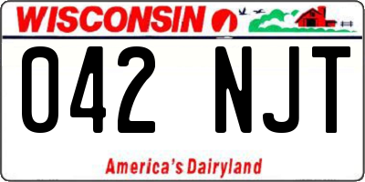 WI license plate 042NJT