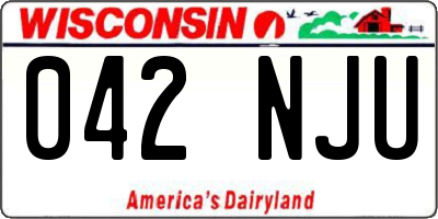 WI license plate 042NJU