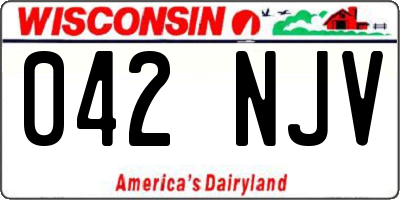 WI license plate 042NJV