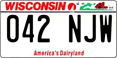WI license plate 042NJW