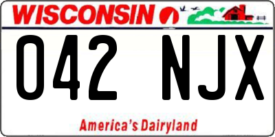 WI license plate 042NJX