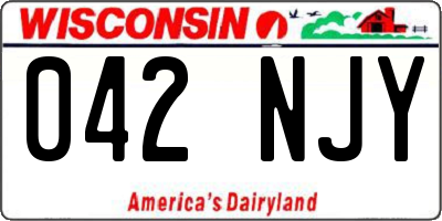 WI license plate 042NJY
