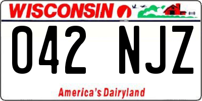 WI license plate 042NJZ