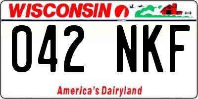 WI license plate 042NKF