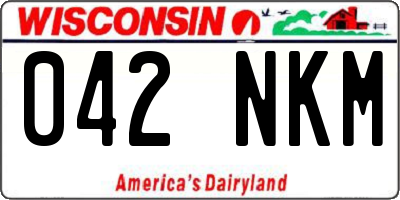 WI license plate 042NKM