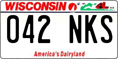 WI license plate 042NKS