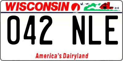 WI license plate 042NLE