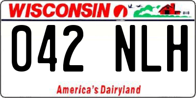 WI license plate 042NLH