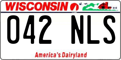 WI license plate 042NLS