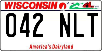 WI license plate 042NLT