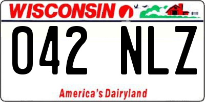WI license plate 042NLZ
