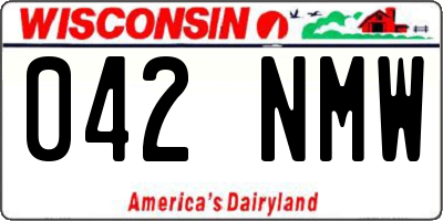 WI license plate 042NMW
