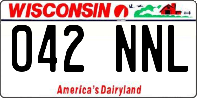 WI license plate 042NNL