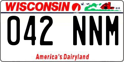 WI license plate 042NNM