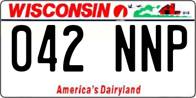 WI license plate 042NNP