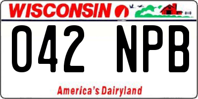 WI license plate 042NPB