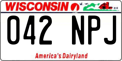 WI license plate 042NPJ