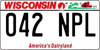 WI license plate 042NPL