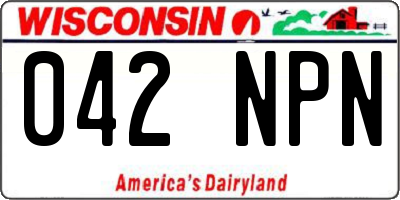 WI license plate 042NPN