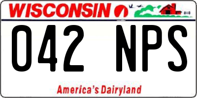 WI license plate 042NPS