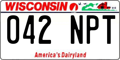 WI license plate 042NPT