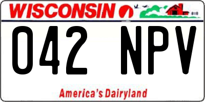 WI license plate 042NPV