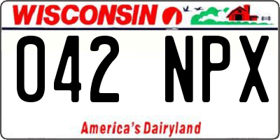 WI license plate 042NPX
