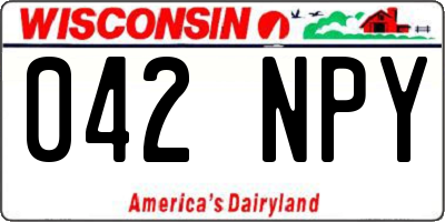 WI license plate 042NPY
