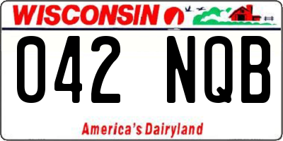 WI license plate 042NQB