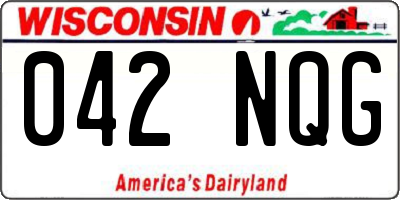 WI license plate 042NQG