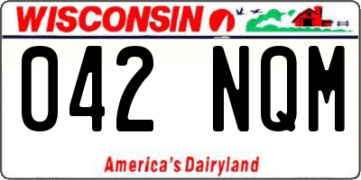 WI license plate 042NQM