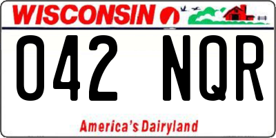 WI license plate 042NQR