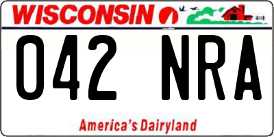 WI license plate 042NRA