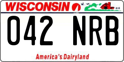 WI license plate 042NRB