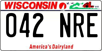 WI license plate 042NRE