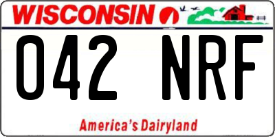 WI license plate 042NRF