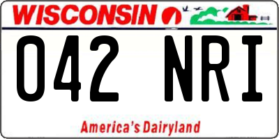 WI license plate 042NRI