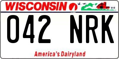 WI license plate 042NRK