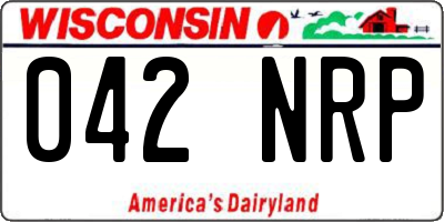 WI license plate 042NRP