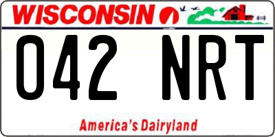 WI license plate 042NRT