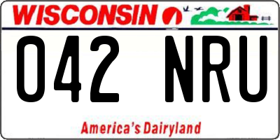 WI license plate 042NRU