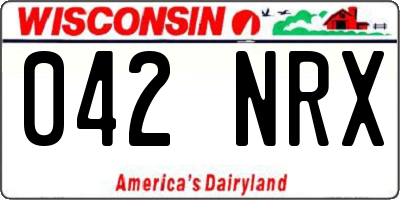 WI license plate 042NRX