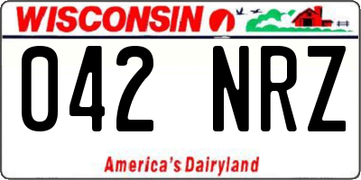 WI license plate 042NRZ