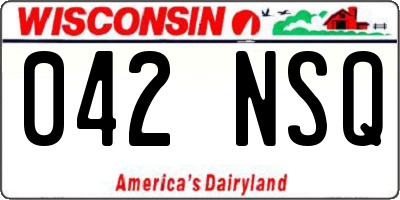 WI license plate 042NSQ