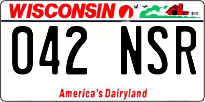 WI license plate 042NSR