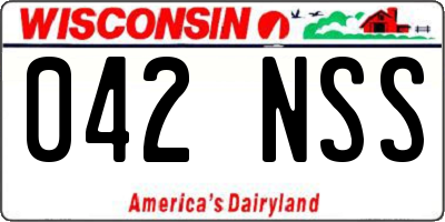 WI license plate 042NSS