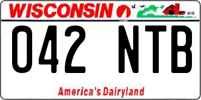 WI license plate 042NTB