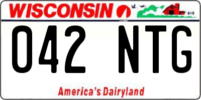 WI license plate 042NTG