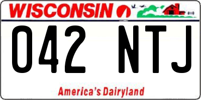 WI license plate 042NTJ