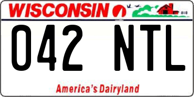 WI license plate 042NTL